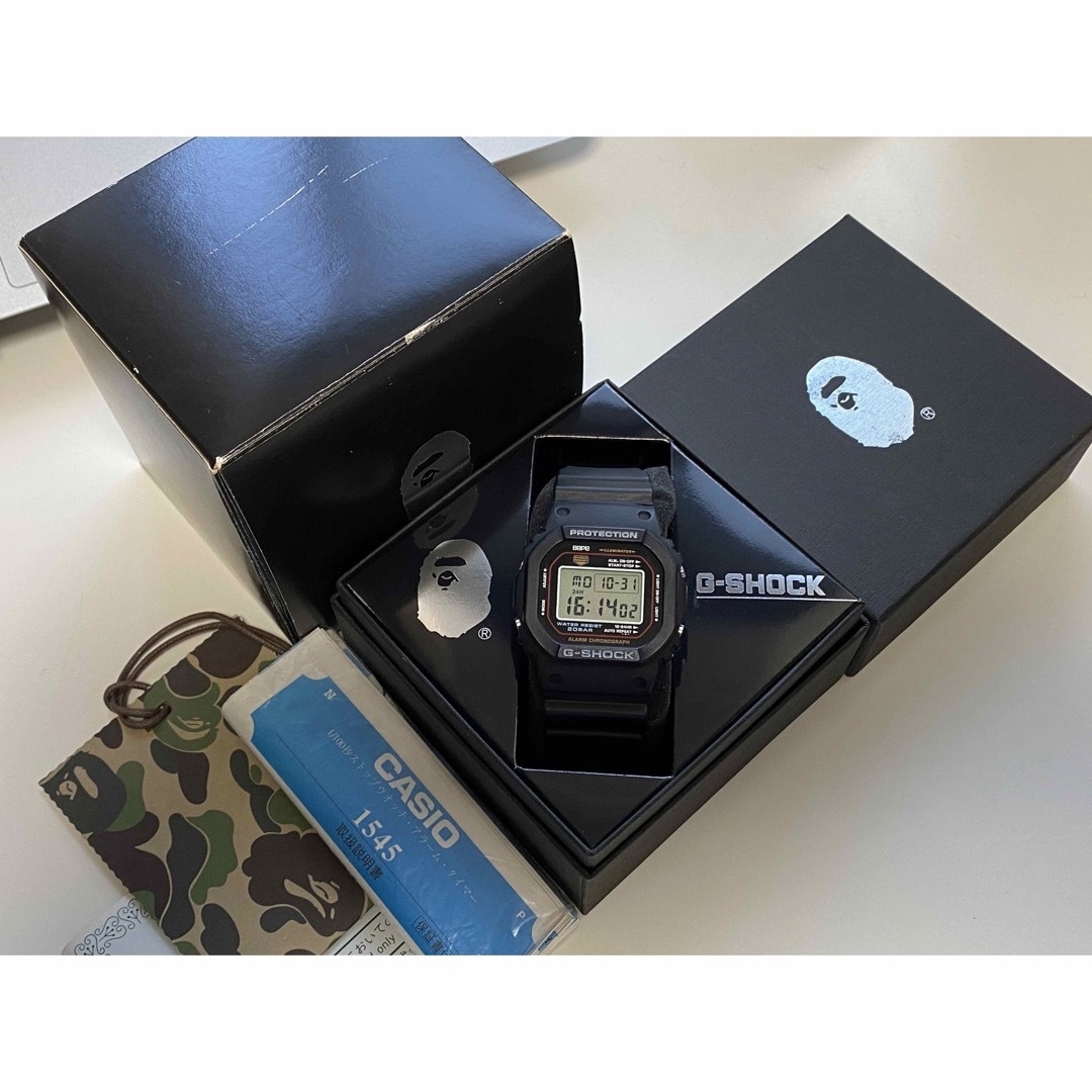 G-SHOCK/限定/エイプ/DW-5000/BAPE/コラボ/オリジン/箱付00473