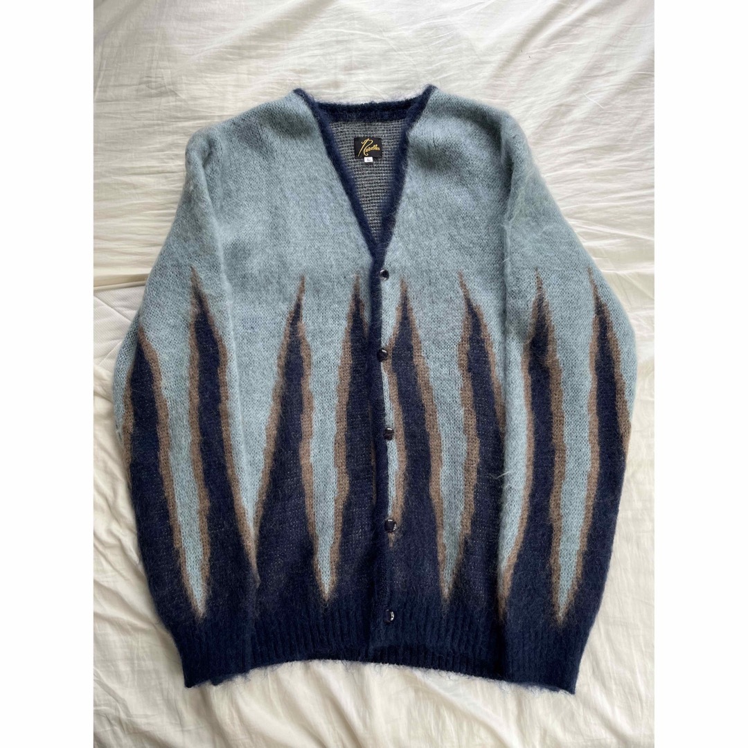 Needles(ニードルス)のNEEDLES MOHAIR CARDIGAN flame モヘアカーディガン メンズのトップス(カーディガン)の商品写真