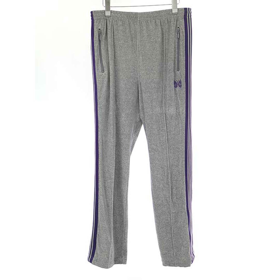 Needles ニードルズ 22SS Narrow Track Pant - C/PE Velour サイドラインベロアトラックパンツ グレー M