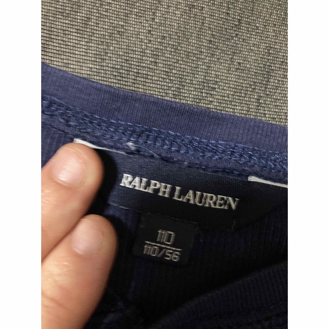 Ralph Lauren(ラルフローレン)の可愛い　ラルフローレン　フリルカットソー　ネイビー　110サイズ キッズ/ベビー/マタニティのキッズ服女の子用(90cm~)(Tシャツ/カットソー)の商品写真