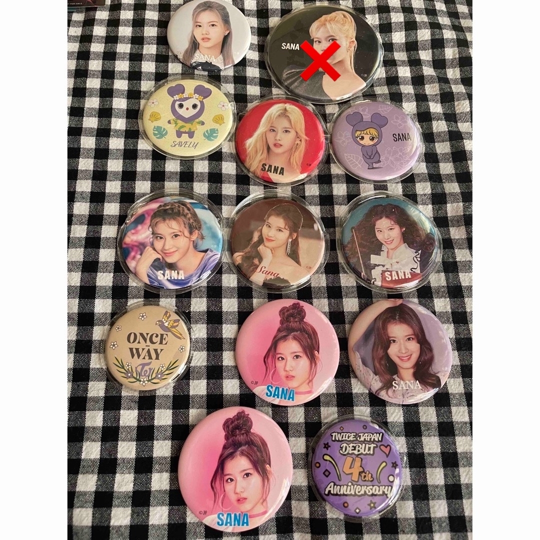 TWICE サナ　缶バッチセット