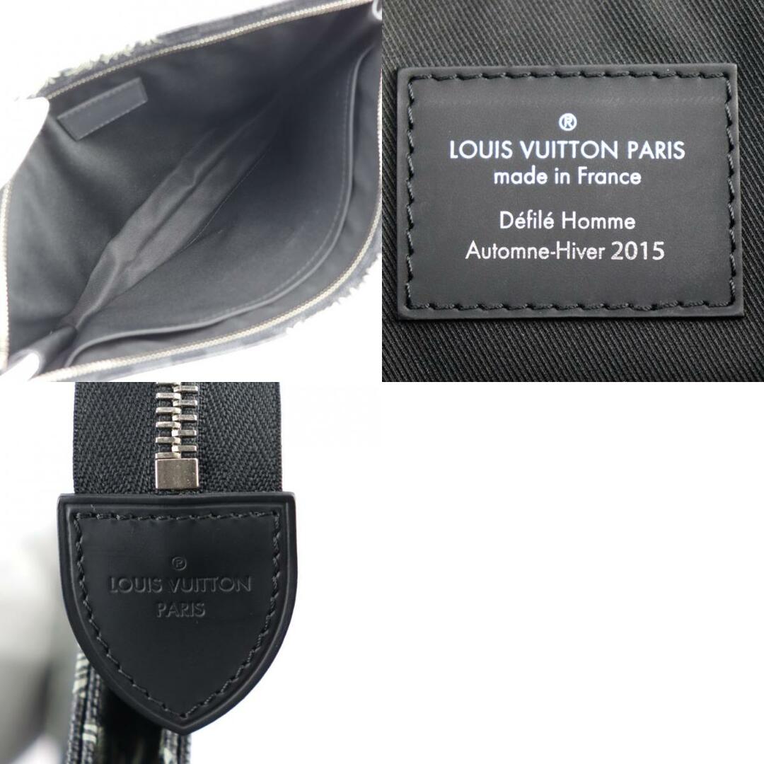 LOUIS VUITTON(ルイヴィトン)のLOUIS VUITTON ルイ ヴィトン ダミエグラフィット クリストファーネメス ポシェット ヴォワヤージュ セカンドバッグ N61234 PVC レザー  ブラック グレー シルバー金具 クラッチバッグ ポーチ ビトン ロープ柄 【本物保証】 メンズのバッグ(セカンドバッグ/クラッチバッグ)の商品写真