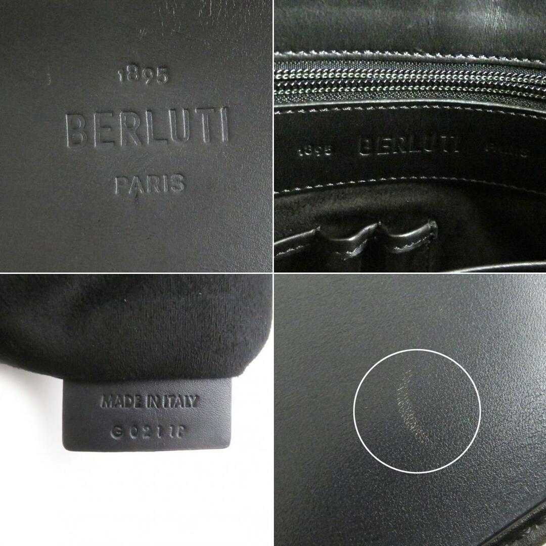 美品□2021年製 BERLUTI/ベルルッティ アンジュール ミニ 2WAY レザー ブリーフケース/ショルダーバッグ/ビジネスバッグ グレー系 袋付き