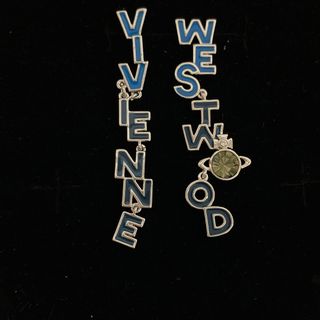 ヴィヴィアンウエストウッド(Vivienne Westwood)のヴィヴィアン　ロゴピアス　ブルー(ピアス)