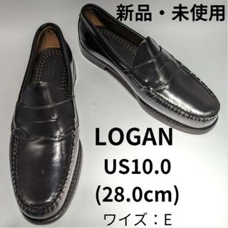 【訳あり】G.H.BASS LOGAN (ローガン) BLACK 【当社別注・普通幅 Width:E】 バス ペニーローファー ブラック  ≪ＵＳＡ直輸入・正規品≫ US10.0