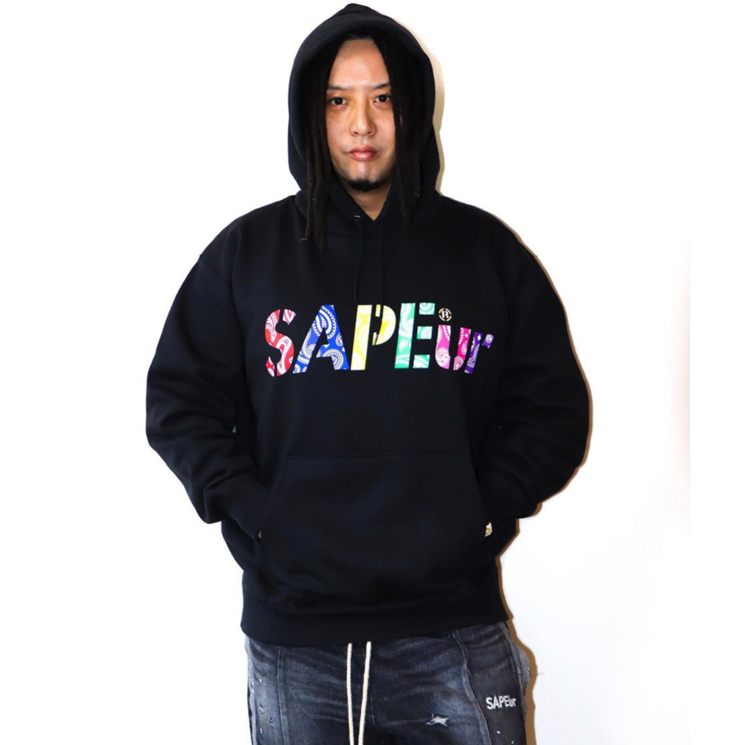 SAPEur ペイズリーロゴフーディ