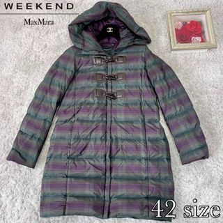 Max Mara - MaxMara WEEKEND フード付ダウンコート ダッフル チェック ...