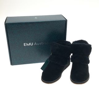 エミュー(EMU)の□□EMU エミュー  ブーツ Oxley Fur Cuff 24cm W11698 ブラック(ブーツ)