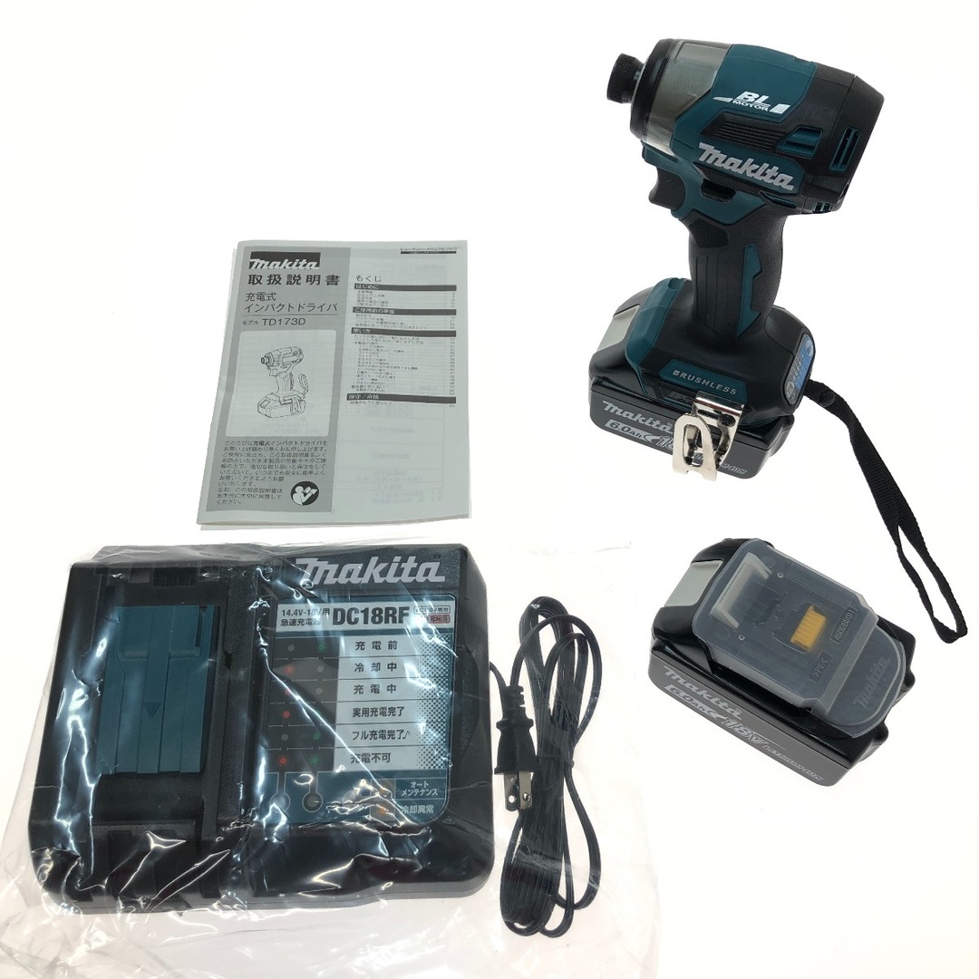 □□MAKITA マキタ 充電式インパクトドライバ 18v TD173DRGX ブルーSDN届出事業者名