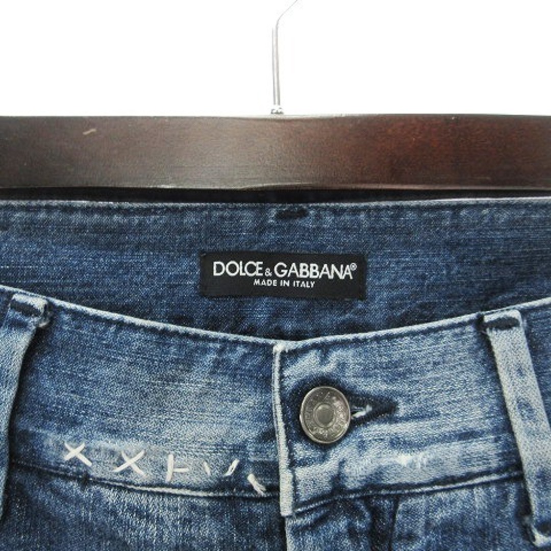DOLCE&GABBANA(ドルチェアンドガッバーナ)のドルガバ デニム ジーンズ ロング テーパード ダメージ加工 インディゴ 46 メンズのパンツ(デニム/ジーンズ)の商品写真