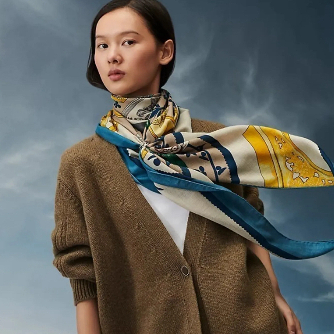 Hermes - エルメス カシミアシルク トライアングルジェアン 鎧
