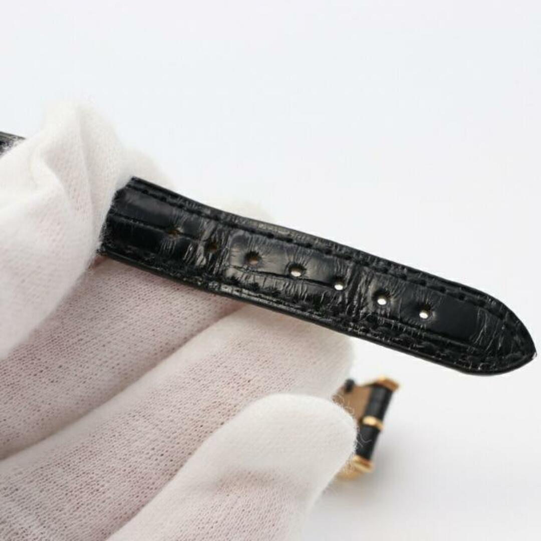 Cartier(カルティエ)のタンクアメリカンSM レディース 腕時計 クオーツ K18YG レザー イエローゴールド ブラック ホワイト文字盤 レディースのファッション小物(腕時計)の商品写真