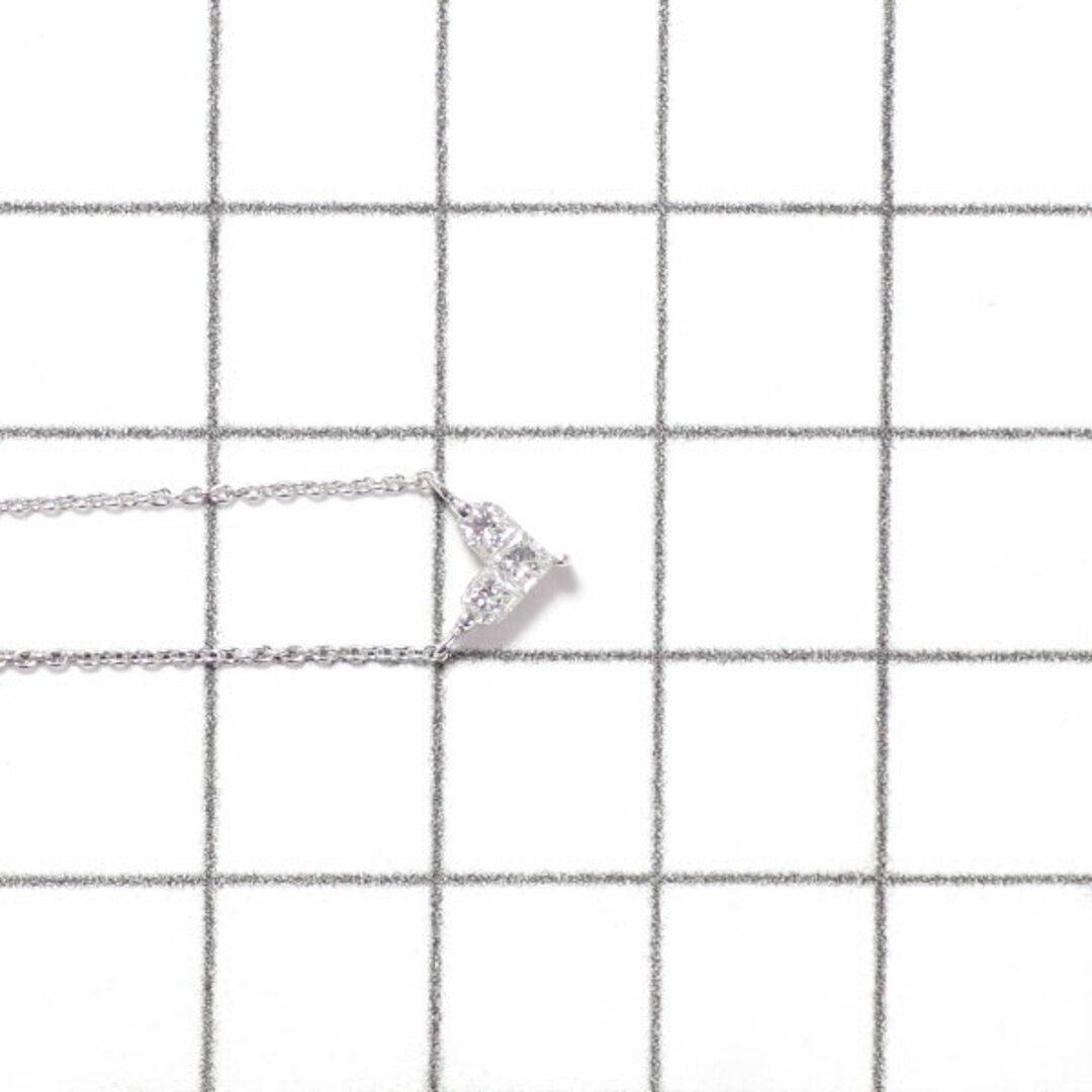 スタージュエリー K18WG ダイヤモンド ペンダントネックレス 0.15ct ミステリアスハート