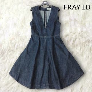 フレイアイディー ひざ丈ワンピース(レディース)(ノースリーブ)の