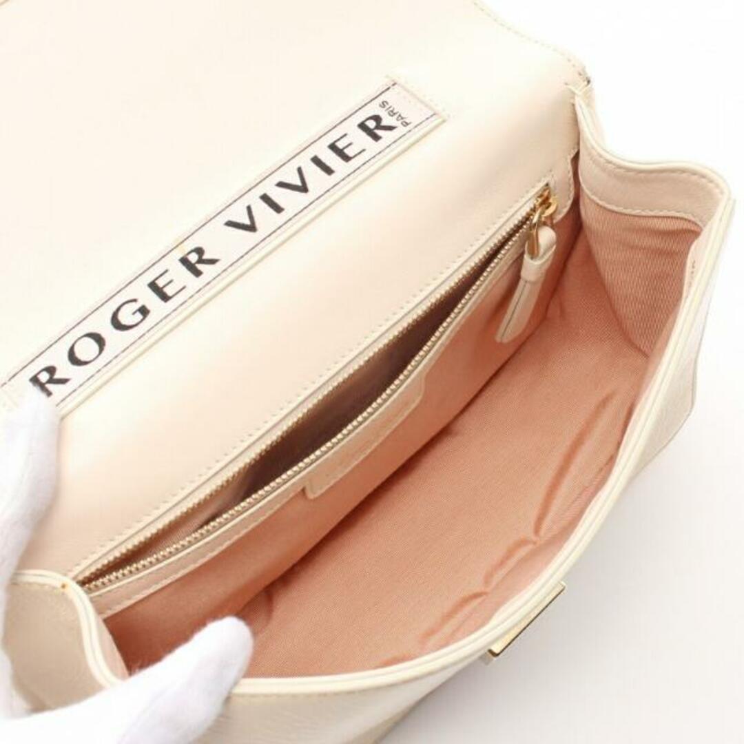 ROGER VIVIER(ロジェヴィヴィエ)のトレヴィヴィエ チェーンショルダーバッグ エナメルレザー オフホワイト レディースのバッグ(ショルダーバッグ)の商品写真