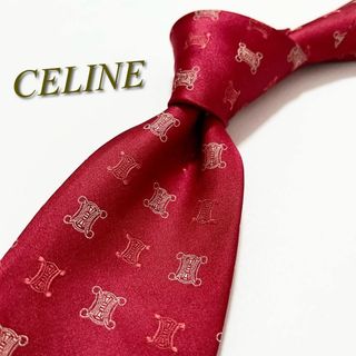 セリーヌ(celine)の激レア★【美品】セリーヌ ネクタイ マカダム柄 トリオンフ シルク イタリア製(ネクタイ)