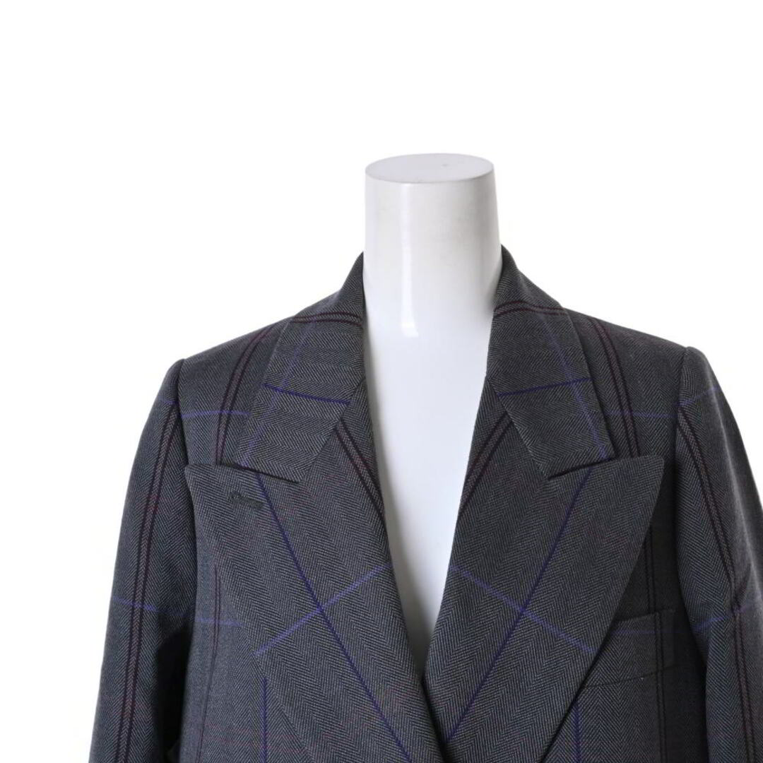 ACNE - ACNE STUDIOS ウール混 チェック柄 ダブル ジャケットの ACNE - ACNE STUDIOS ウール混 チェック柄 ダブル ジャケットの