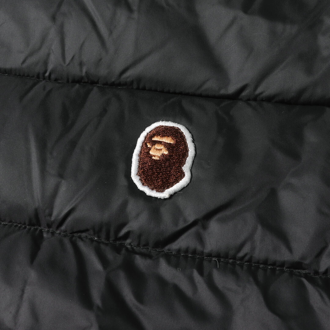 A BATHING APE(アベイシングエイプ)のA BATHING APE ア ベイシング エイプ ジャケット サイズ:L ナイロンタフタ インナー ダウン ジャケット ブラック 黒 アウター ブルゾン 【メンズ】【中古】【美品】 メンズのジャケット/アウター(ダウンジャケット)の商品写真