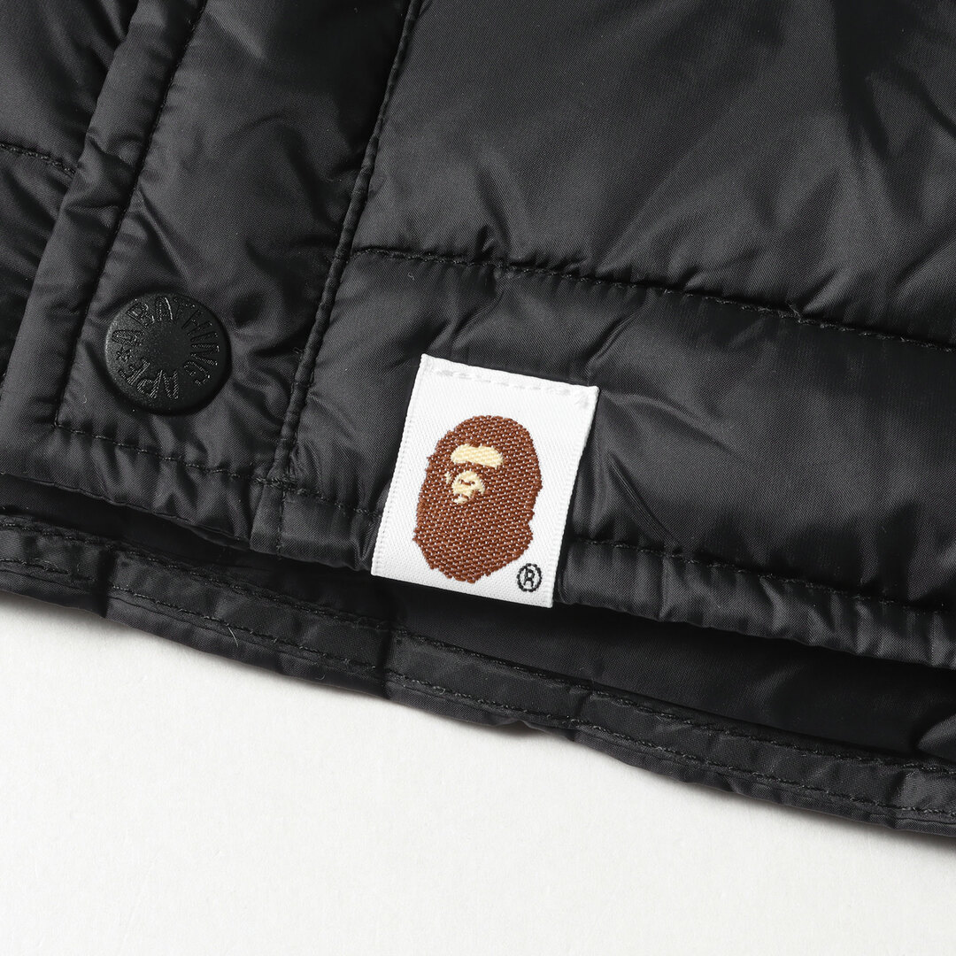 A BATHING APE(アベイシングエイプ)のA BATHING APE ア ベイシング エイプ ジャケット サイズ:L ナイロンタフタ インナー ダウン ジャケット ブラック 黒 アウター ブルゾン 【メンズ】【中古】【美品】 メンズのジャケット/アウター(ダウンジャケット)の商品写真