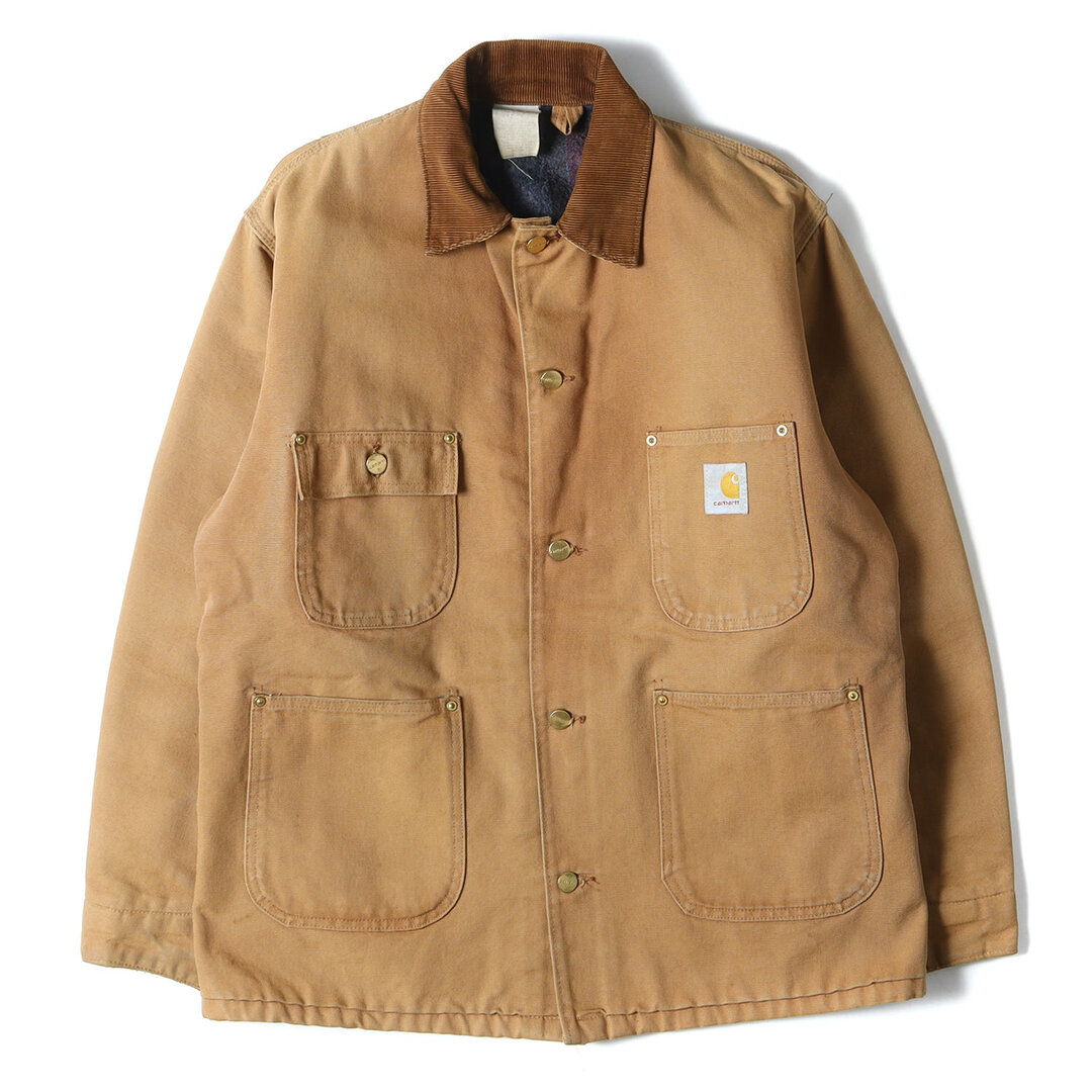 Carhartt カーハート ジャケット 80s 裏地ブランケット付き ブラウンダック カバーオール ミシガンチョアコート ブラウン 詳細参照(M-L位) アウター ブルゾン【メンズ】