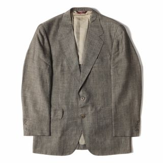 CHAPS RALPH LAUREN チャップスラルフローレン ジャケット サイズ:94 82 175 70s リネン ポリ 2B テーラード ジャケット オールド ヴィンテージ グレー アウター ブレザー ブルゾン 70年代 古着【メンズ】【中古】(テーラードジャケット)