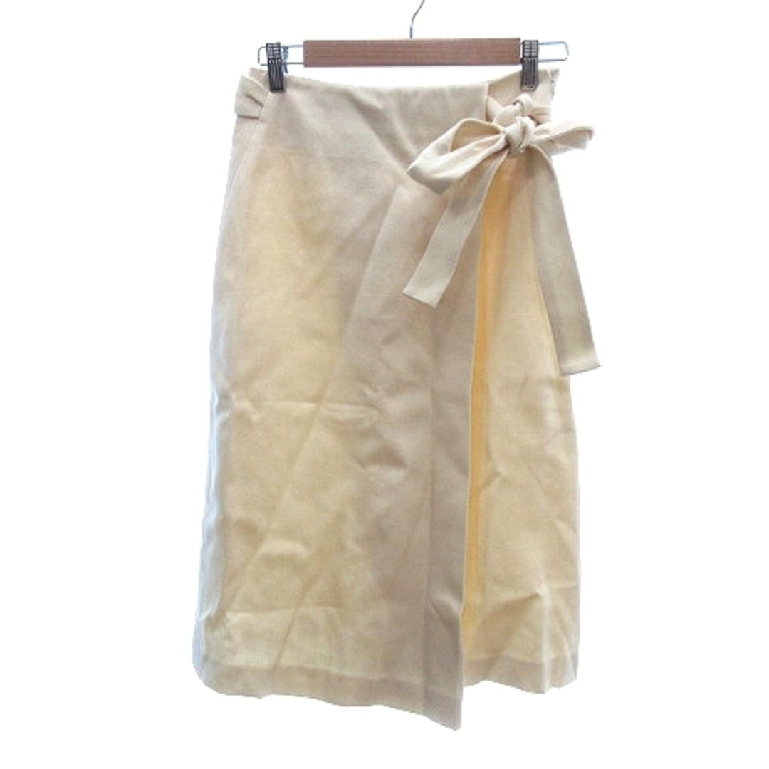 SHIPS(シップス)のシップス タイトスカート ミモレ ロング 麻混 リネン混 36 アイボリー 白 レディースのスカート(ロングスカート)の商品写真