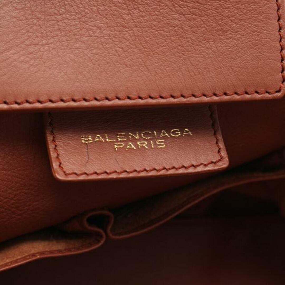 Balenciaga(バレンシアガ)のペーパーフラップA5 ハンドバッグ レザー ブラウン レディースのバッグ(ハンドバッグ)の商品写真
