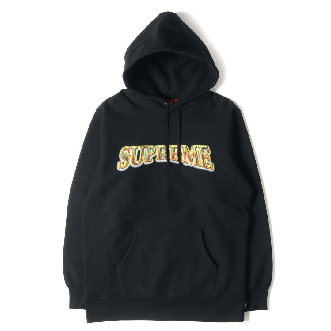 【レア】 supreme シュプリーム メタリック ロゴ パーカー Lサイズ