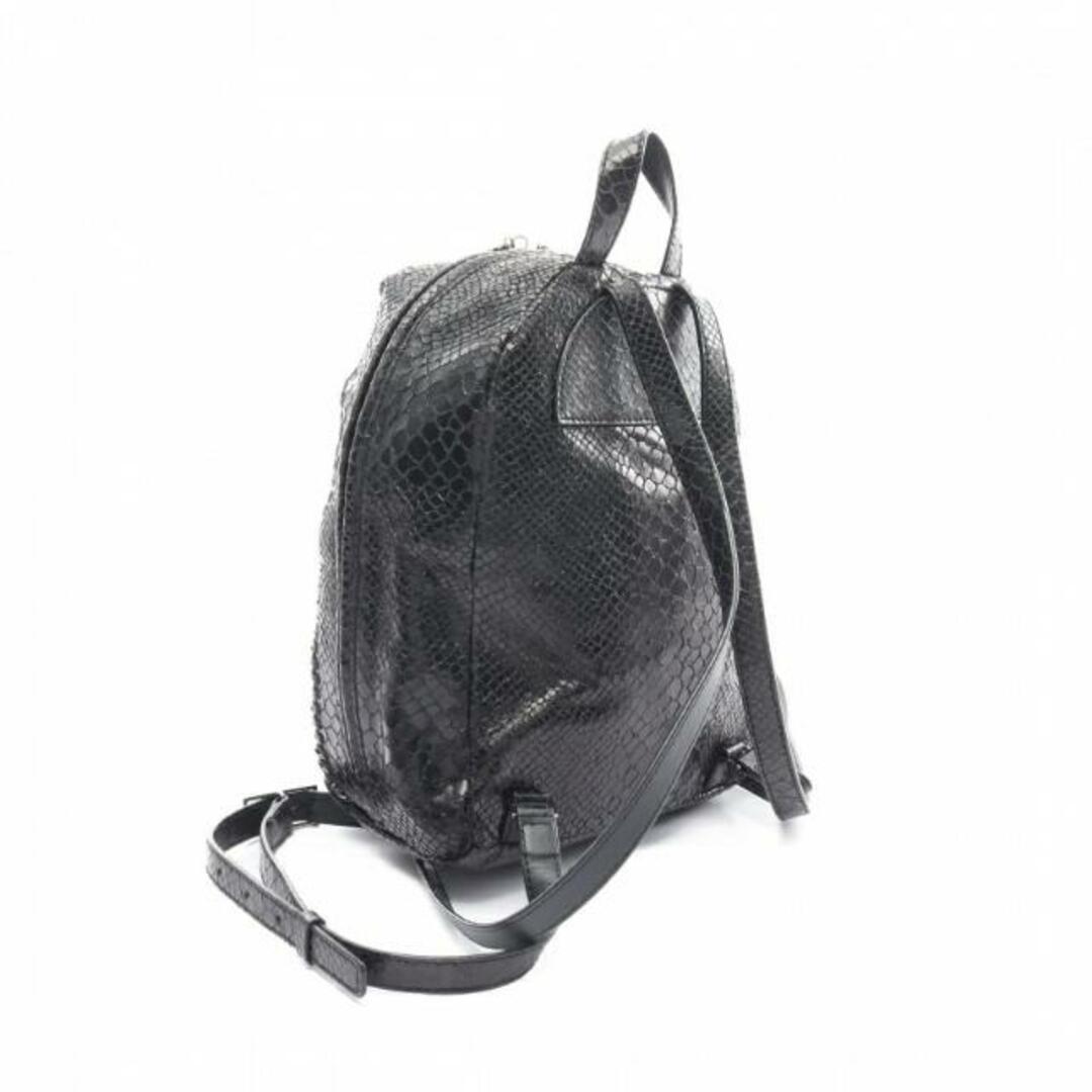 Stella McCartney(ステラマッカートニー)のFALABELLA ファラベラ ミニリュック バックパック フェイクレザー ブラック パイソン型押し レディースのバッグ(リュック/バックパック)の商品写真