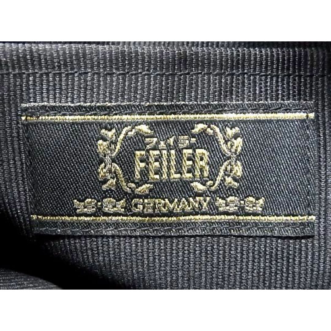 FEILER(フェイラー)の■美品■ FEILER フェイラー パイル フラワー 花柄 ポーチ マルチケース 小物入れ レディース ブラック系×マルチカラー DD4110 レディースのファッション小物(ハンカチ)の商品写真