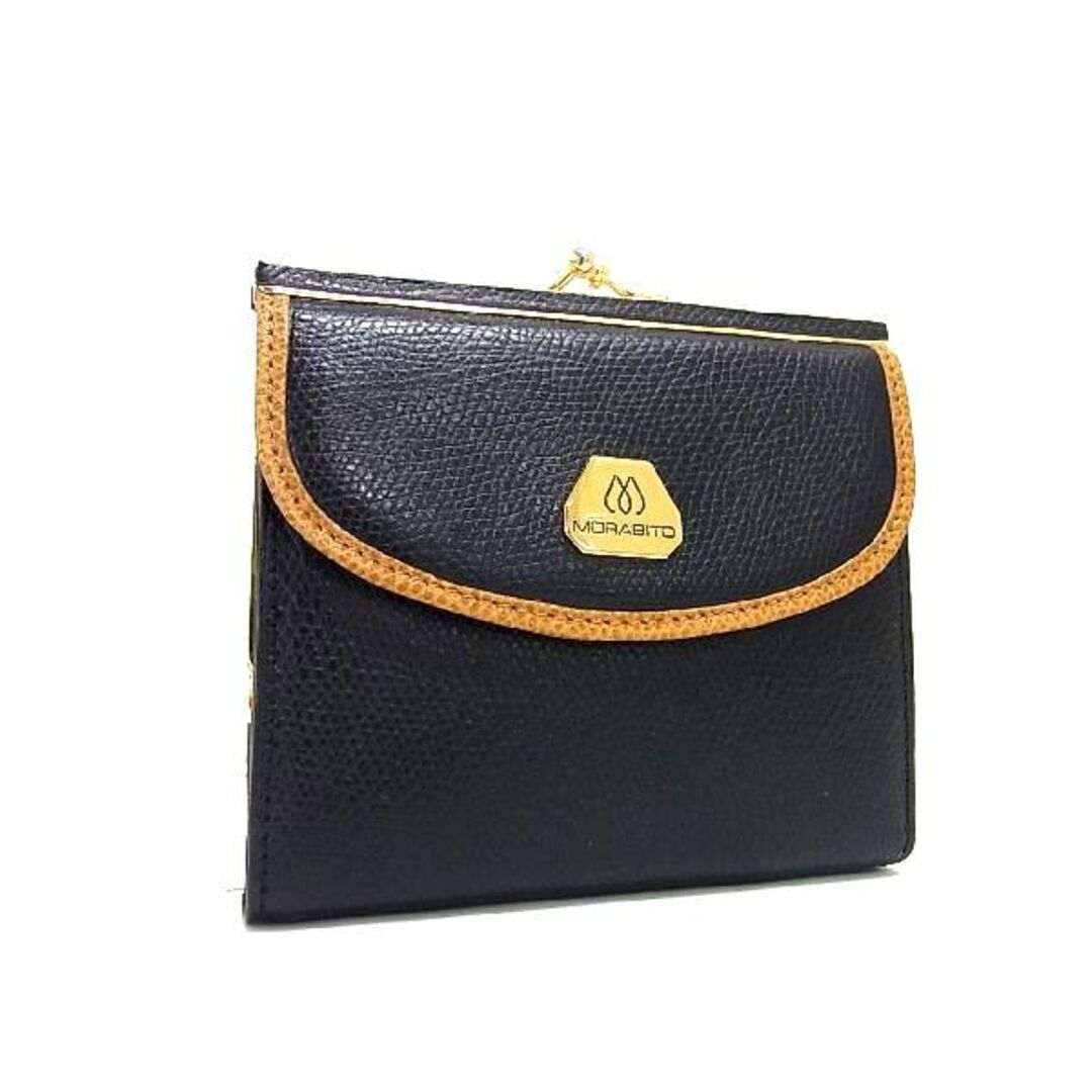MORABITO - □美品□ MORABITO モラビト レザー がま口 三つ折り 財布
