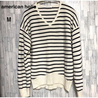 アメリカンホリック(AMERICAN HOLIC)の美品　american holic  アメリカンホリック　ボーダーニットセーター(ニット/セーター)