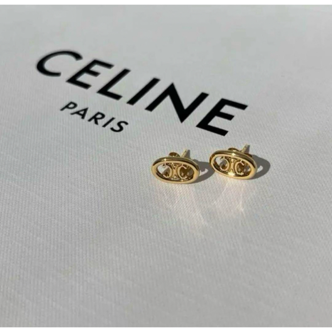 celine(セリーヌ)の1点のみ入荷！　セリーヌ　ピアス　ゴールド　海外　大人気 レディースのアクセサリー(ピアス)の商品写真