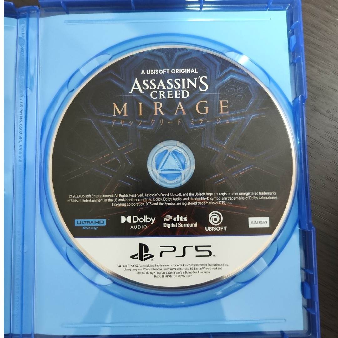 PS5　中古美品　アサシンクリード　ミラージュ　早期購入特典未使用 エンタメ/ホビーのゲームソフト/ゲーム機本体(家庭用ゲームソフト)の商品写真