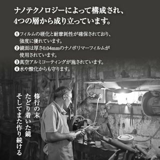 割れない 壁掛けミラー 全身 幅100×高さ160cm ゴールド 1851の通販 by