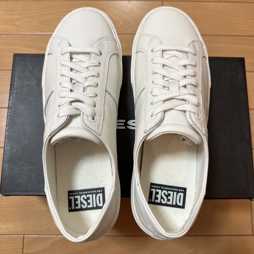 DIESEL - 新品 DIESELディーゼル レザーメンズスニーカー ホワイト