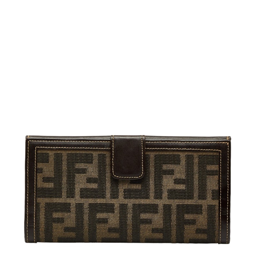 フェンディ ズッカ Wホック 長財布 01339 キャンバス レディース FENDI 【1-0122365】