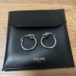 celine - CELINE ノットスモールフープピアス シルバーの通販 by 田中