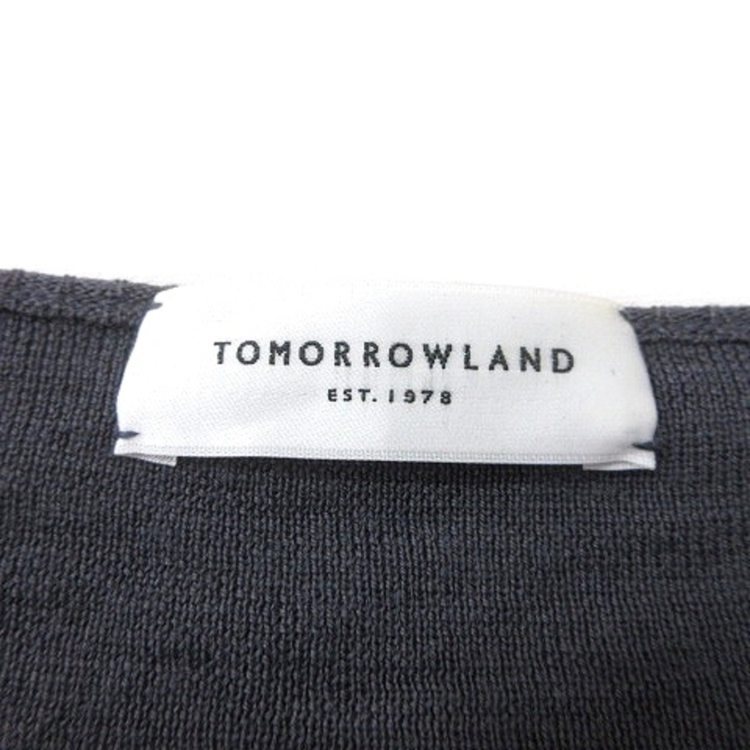 TOMORROWLAND(トゥモローランド)のトゥモローランド ニット カットソー 長袖 ウール S チャコールグレー レディースのトップス(ニット/セーター)の商品写真