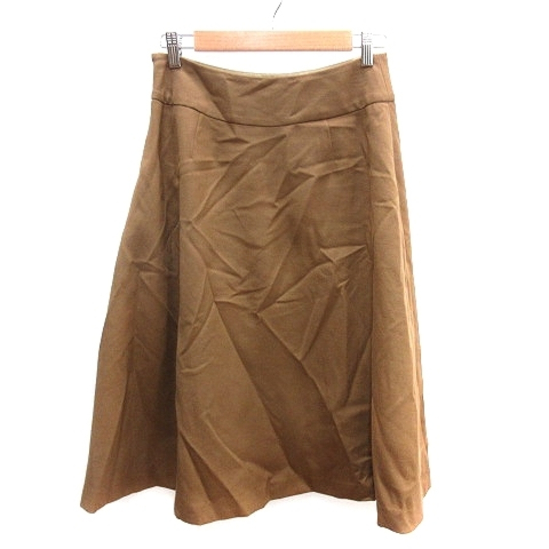 FRAMeWORK(フレームワーク)のフレームワーク フレアスカート ミモレ ロング ウール 40 茶 ブラウン レディースのスカート(ロングスカート)の商品写真