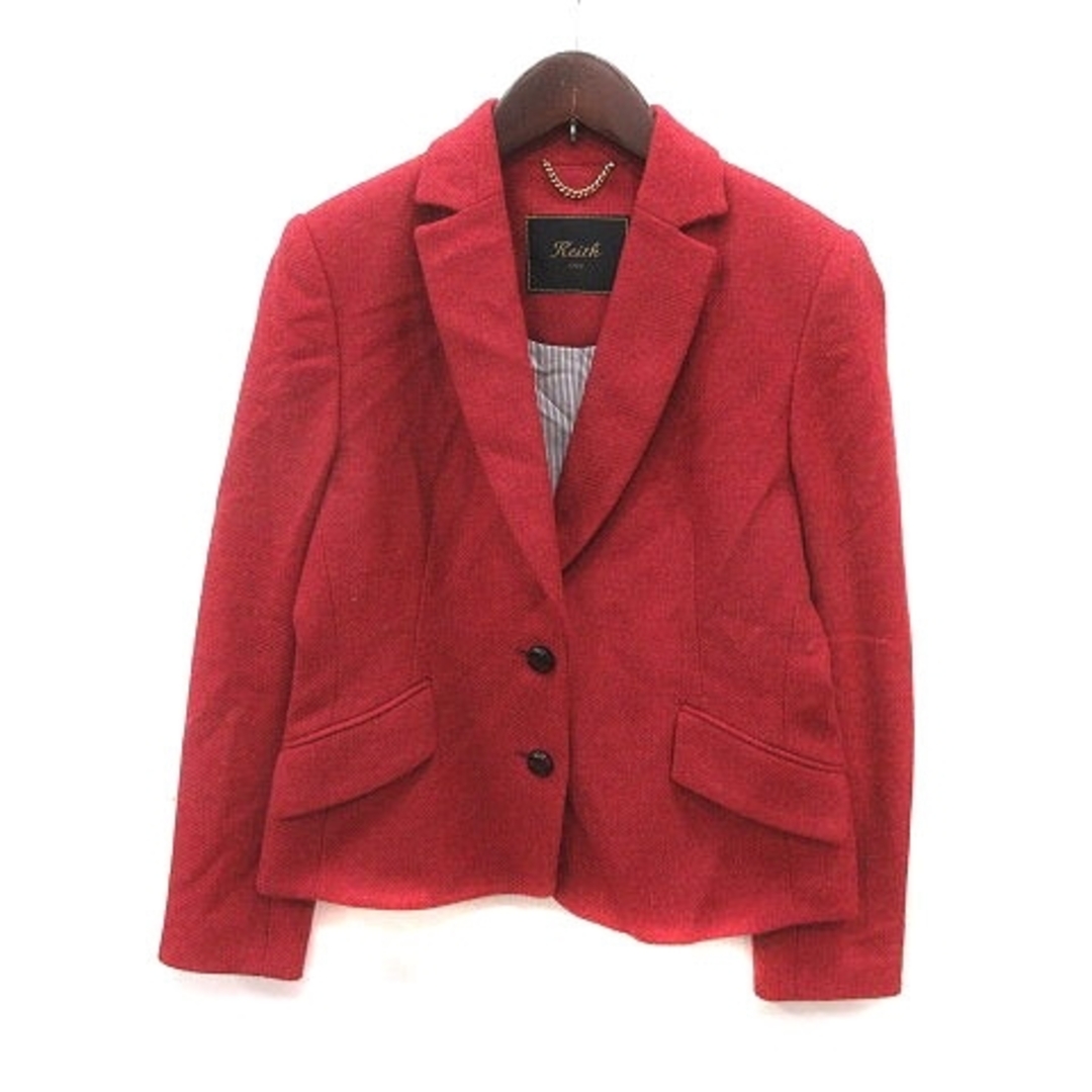 KEITH(キース)のキース KEITH テーラードジャケット ウール 総裏地 38 赤 レッド レディースのジャケット/アウター(その他)の商品写真