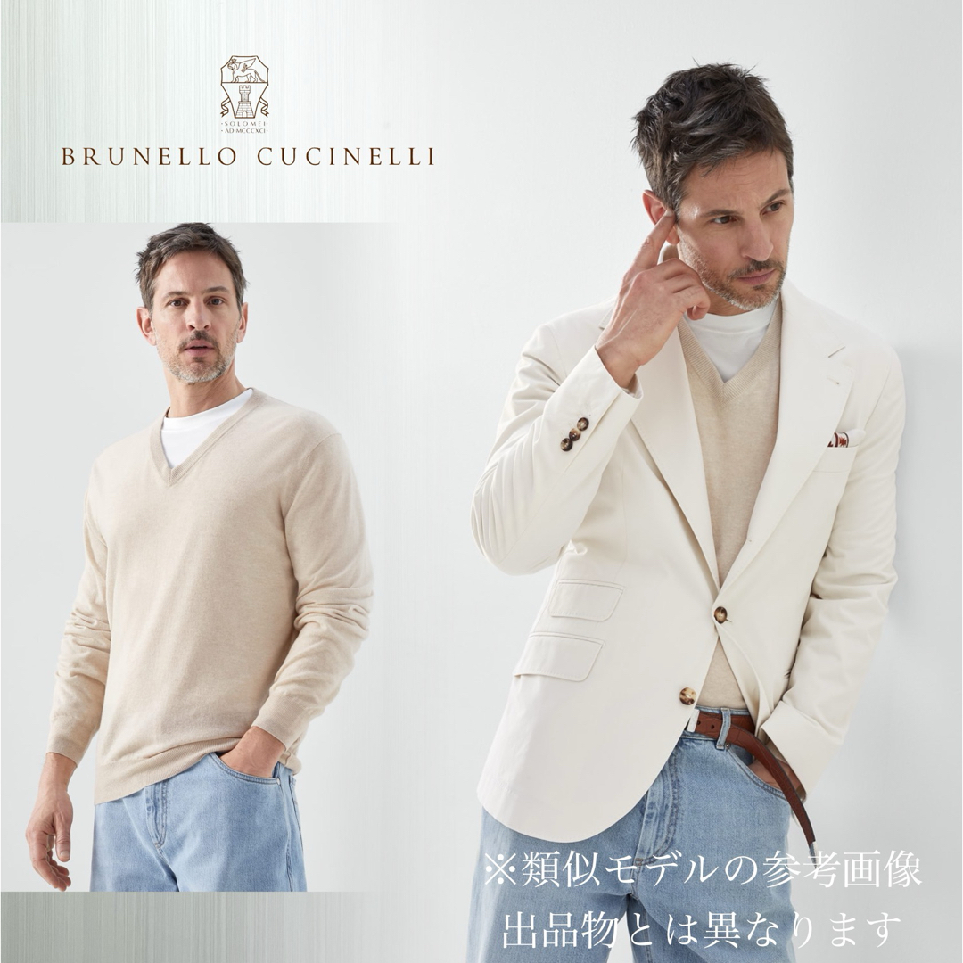 BRUNELLO CUCINELLI - K50☆未使用☆極上カシミヤ100% Vネック ニット