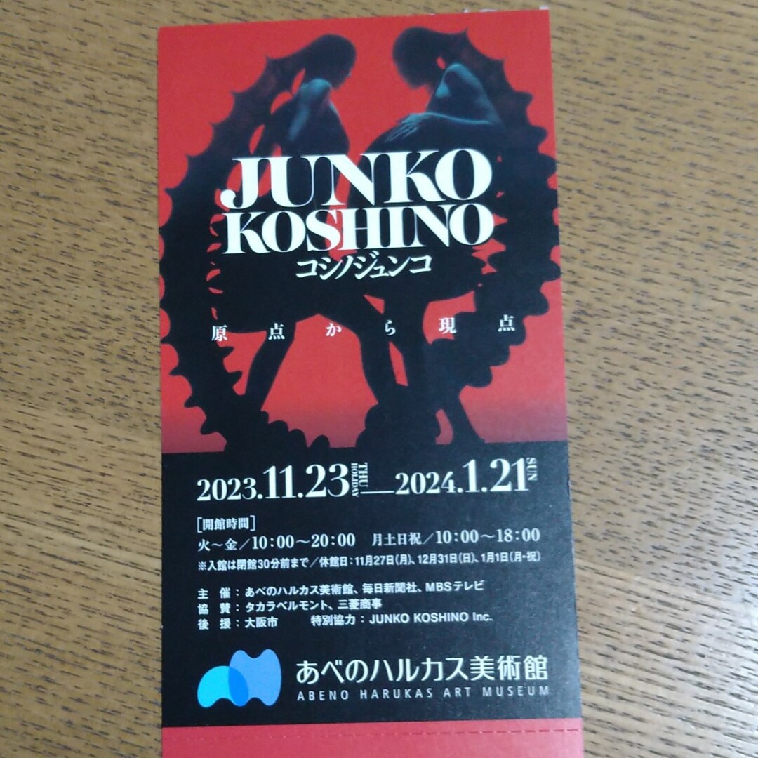 JUNKO KOSHINO(コシノジュンコ)のあべのハルカス　コシノジュンコ　チケット チケットの施設利用券(美術館/博物館)の商品写真