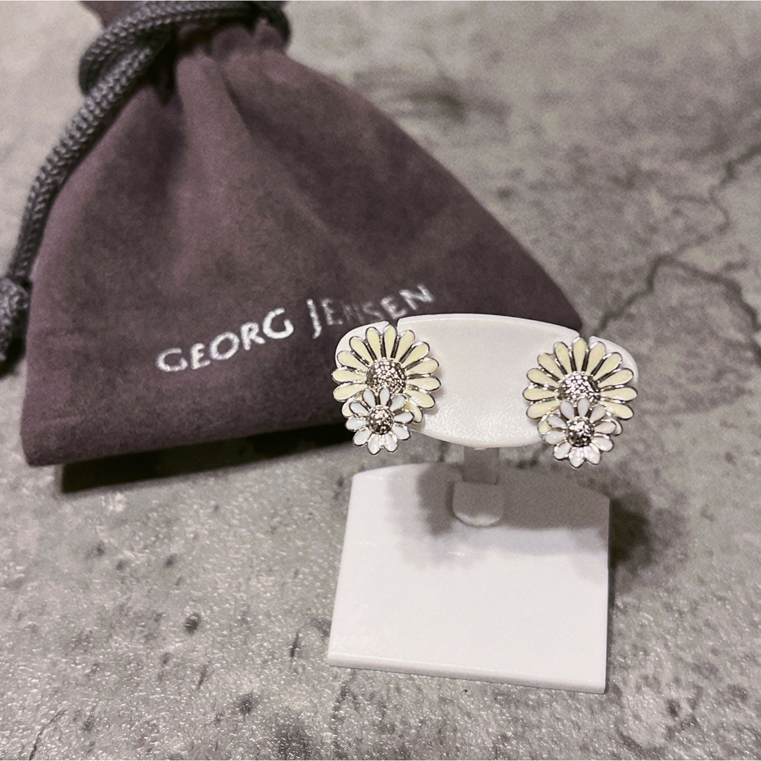 Georg Jensen - 希少 美品 Georg Jensen Layered Daisy ピアスの通販