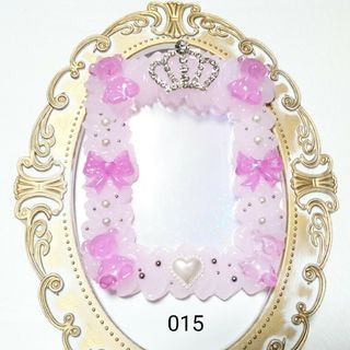 【在庫整理】【015】B8 トレカケース 硬質ケース ホイップデコ ピンク 王冠(アイドルグッズ)