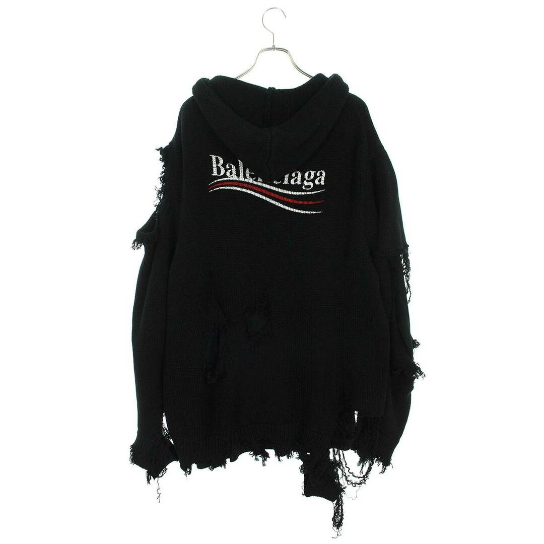 Balenciaga - バレンシアガ 21AW 662718 T3212 キャンペーンロゴ ... バレンシアガ 21AW 662718 T3212 キャンペーンロゴデストロイ加工レイヤードパーカー メンズ XS