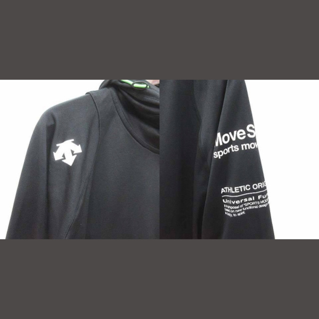 DESCENTE(デサント)のデサント スポーツウェア ジャージ パーカー ロゴプリント M 黒 ■MO スポーツ/アウトドアのスポーツ/アウトドア その他(その他)の商品写真