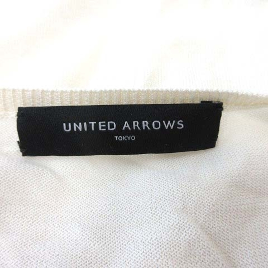 UNITED ARROWS(ユナイテッドアローズ)のユナイテッドアローズ ニット カットソー 長袖 Vネック 白 アイボリー ■MO レディースのトップス(ニット/セーター)の商品写真