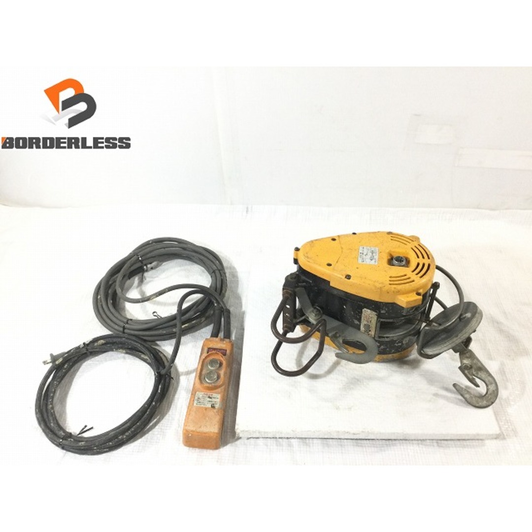 自動車/バイク☆品☆RYOBI リョービ 電動ウインチ WI-61C 100V 荷重60kg 揚程30m 小型電動ウィンチ 荷揚げ機 吊り具 80590