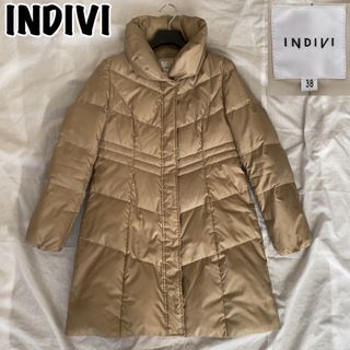 INDIVI ダウンコート　ロングコート　大きいサイズ　ショールカラー